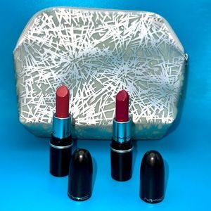 MAC Mini Lipsticks (Mehr/Captive) w/ Bag limited edition NEW